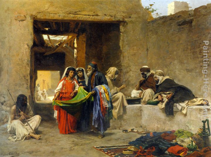 At The Souk painting - Eugene-Alexis Girardet At The Souk art painting